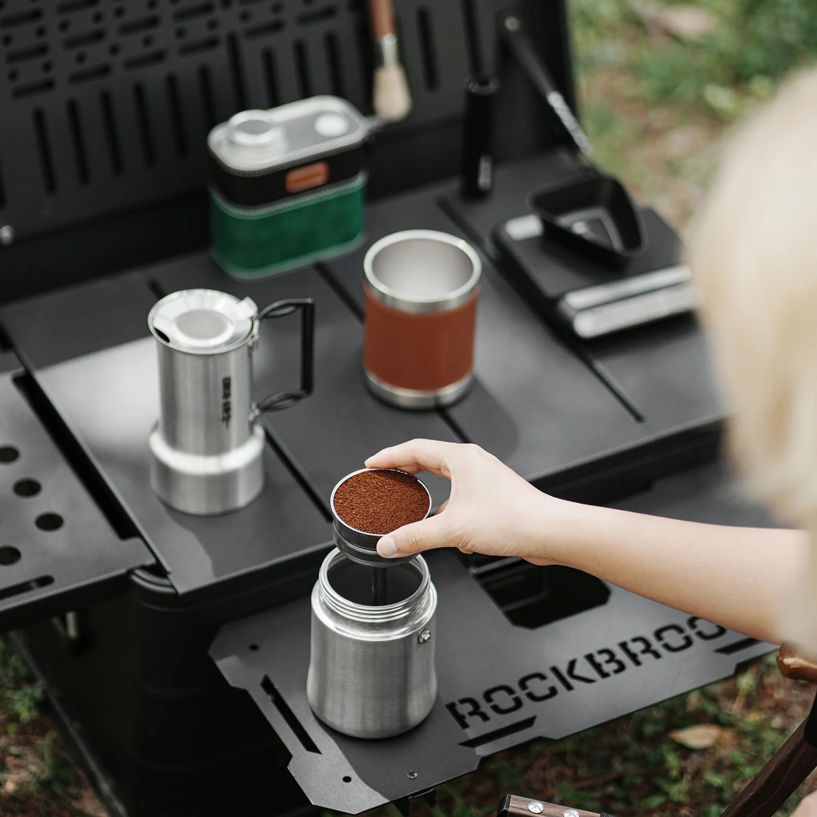 MHW-3BOMBER Stainless Steel MET Outdoor Espresso Moka Pot 350ml