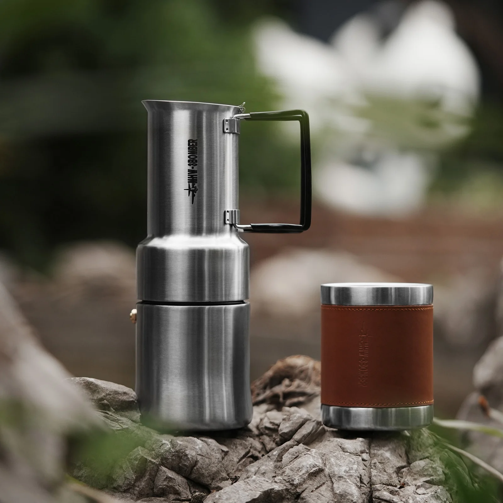 MHW-3BOMBER Stainless Steel MET Outdoor Espresso Moka Pot 350ml