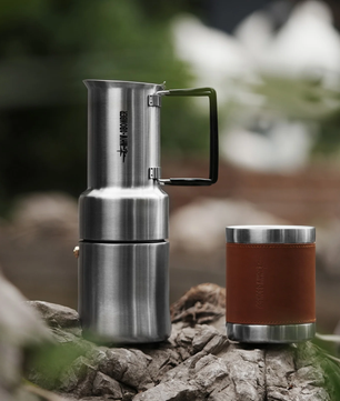 MHW-3BOMBER Stainless Steel MET Outdoor Espresso Moka Pot 350ml