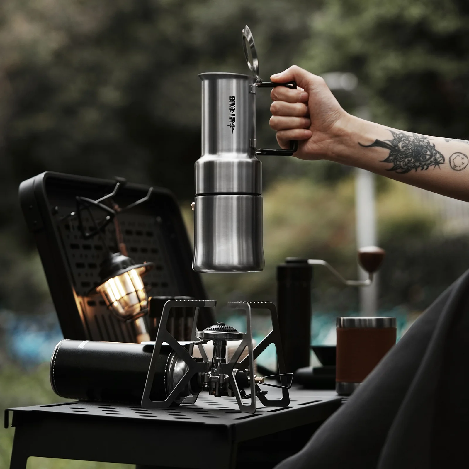 MHW-3BOMBER MET Portable Outdoor Cassette Stove for Camping & Coffee Brewing