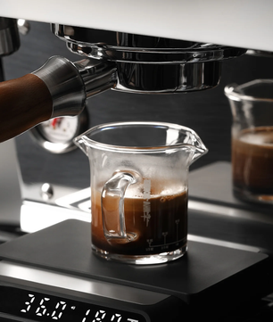 MHW-3BOMBER Double Spouts Espresso Coffee Measuring Cup 80ml - G5059