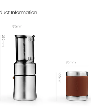 MHW-3BOMBER Stainless Steel MET Outdoor Espresso Moka Pot 350ml