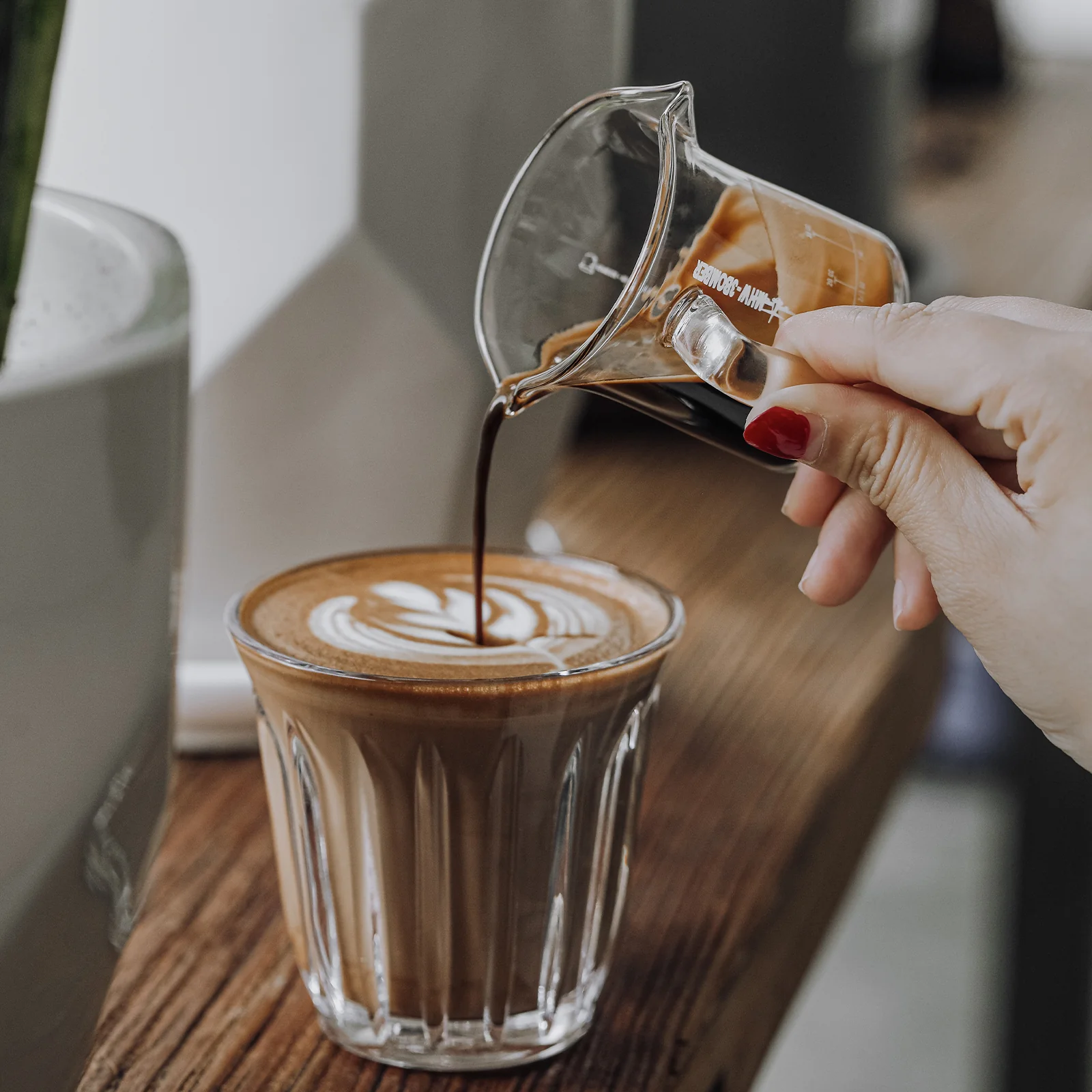MHW-3BOMBER Double Spouts Espresso Coffee Measuring Cup 80ml - G5059