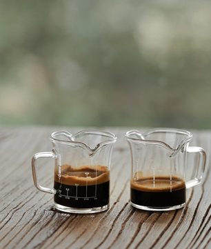 MHW-3BOMBER Double Spouts Espresso Coffee Measuring Cup 80ml - G5059