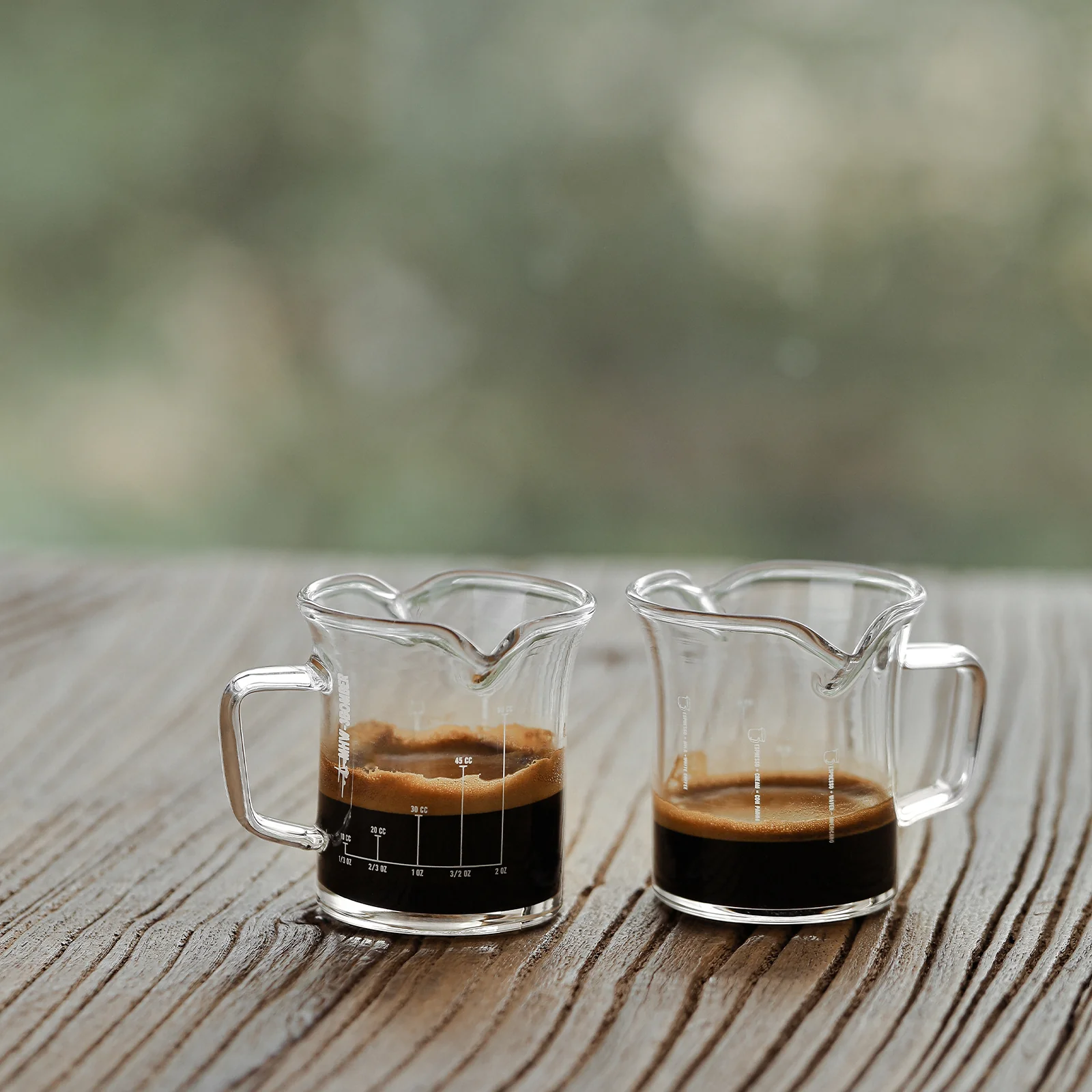 MHW-3BOMBER Double Spouts Espresso Coffee Measuring Cup 80ml - G5059