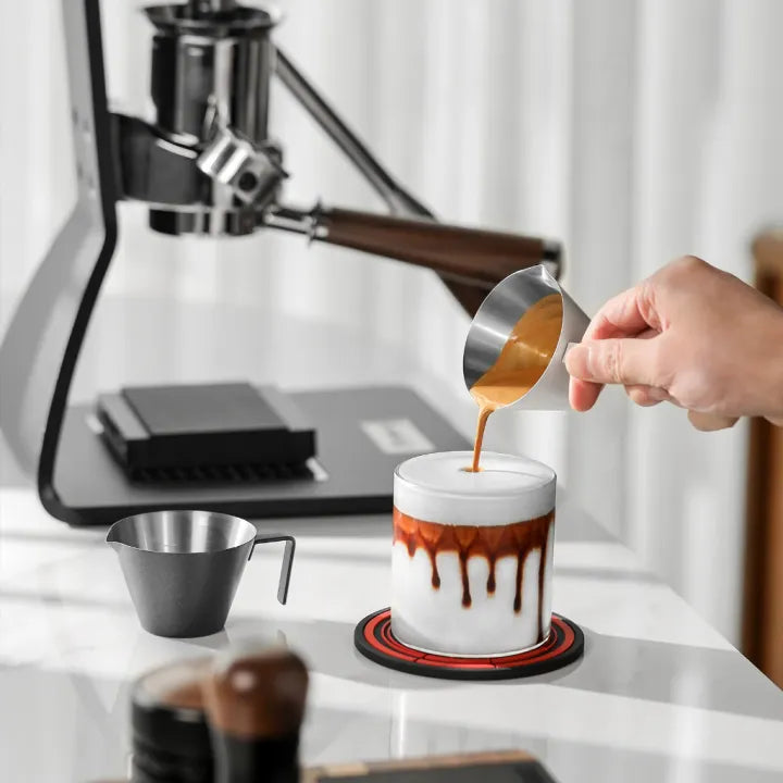MHW-3BOMBER Stainless Steel Espresso Measuring Cup Double Spout Silver - G5146BL