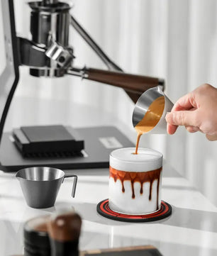 MHW-3BOMBER Stainless Steel Espresso Measuring Cup Double Spout Black - G5148B