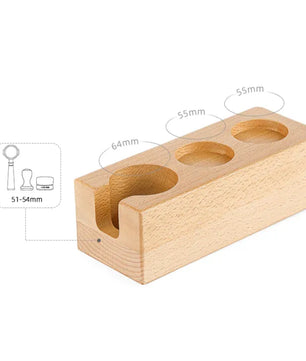 MHW-3BOMBER Wood Espresso Tamping Station Portafilter Holder 51-54mm - CH5414