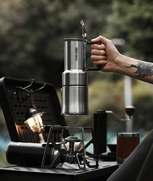MHW-3BOMBER Stainless Steel MET Outdoor Espresso Moka Pot 350ml