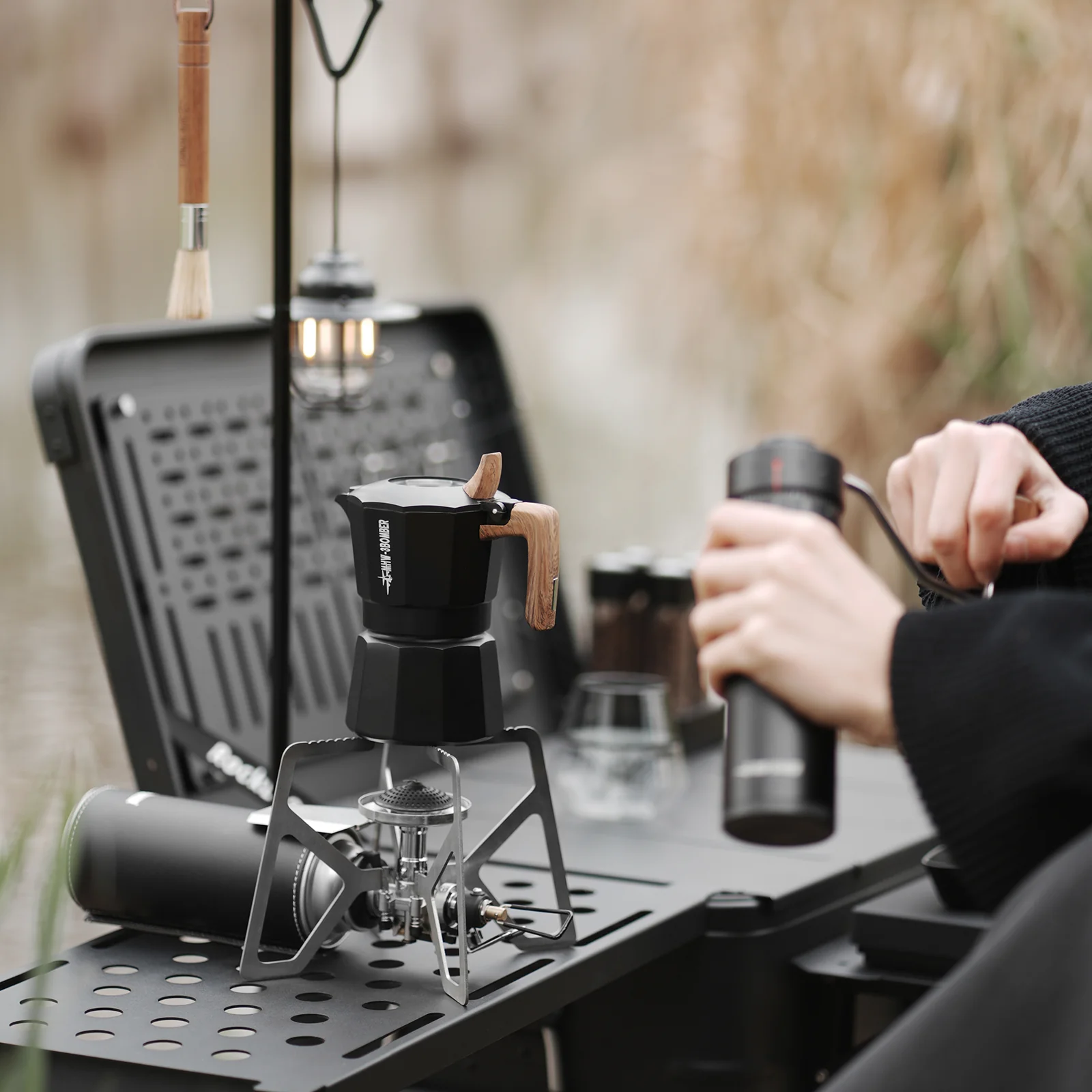 MHW-3BOMBER MET Portable Outdoor Cassette Stove for Camping & Coffee Brewing