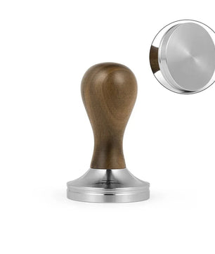 MHW-3BOMBER 58mm Walnut Flat Coffee Tamper Universal Espresso Tool