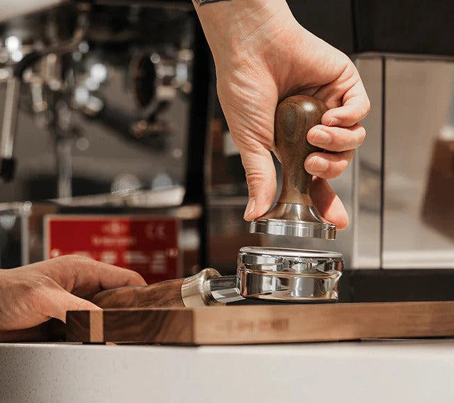 MHW-3BOMBER 58mm Walnut Flat Coffee Tamper Universal Espresso Tool