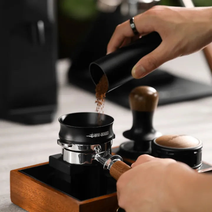 MHW-3BOMBER Espresso Magnetic Coffee Dosing Portafilter Funnel Ring 58mm - DR5546B