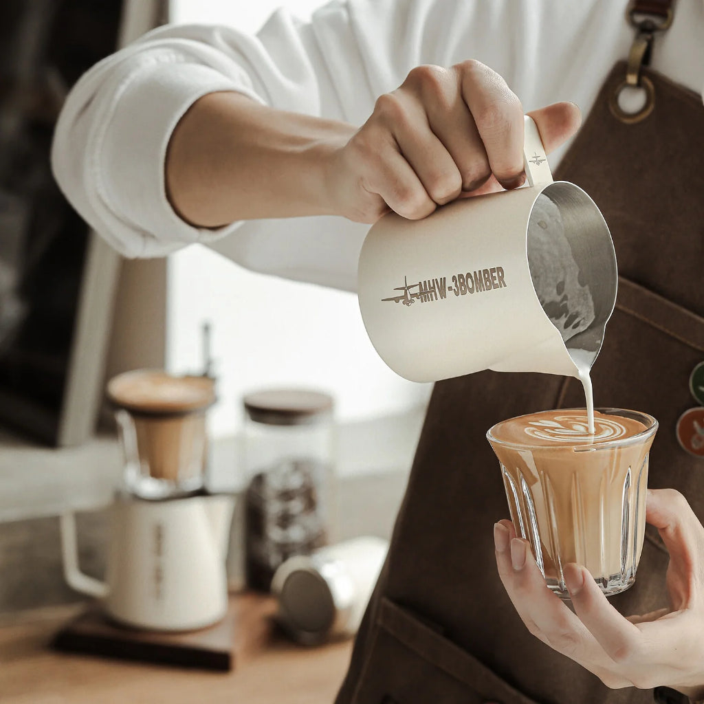 MHW-3BOMBER Latte Art Milk Frothing Pitcher 5.0 White