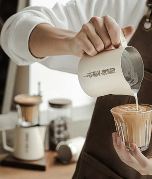MHW-3BOMBER Latte Art Milk Frothing Pitcher 5.0 White