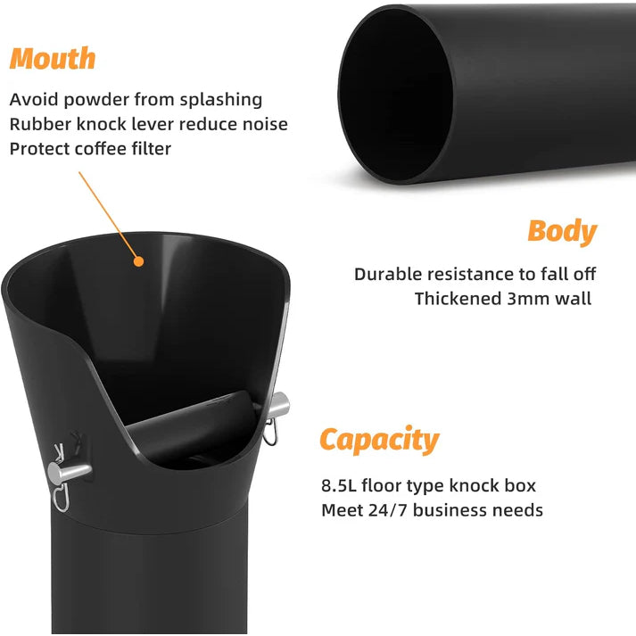 MHW-3BOMBER Floor Standing Coffee Knock Box for Espresso Coffee Grounds 7.4L Capacity - GB5449