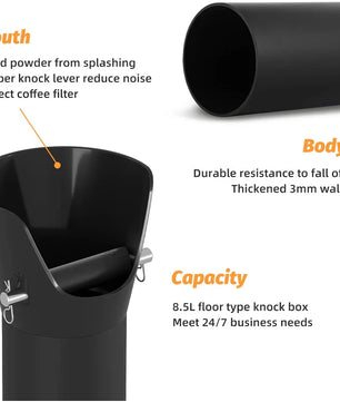 MHW-3BOMBER Floor Standing Coffee Knock Box for Espresso Coffee Grounds 7.4L Capacity - GB5449