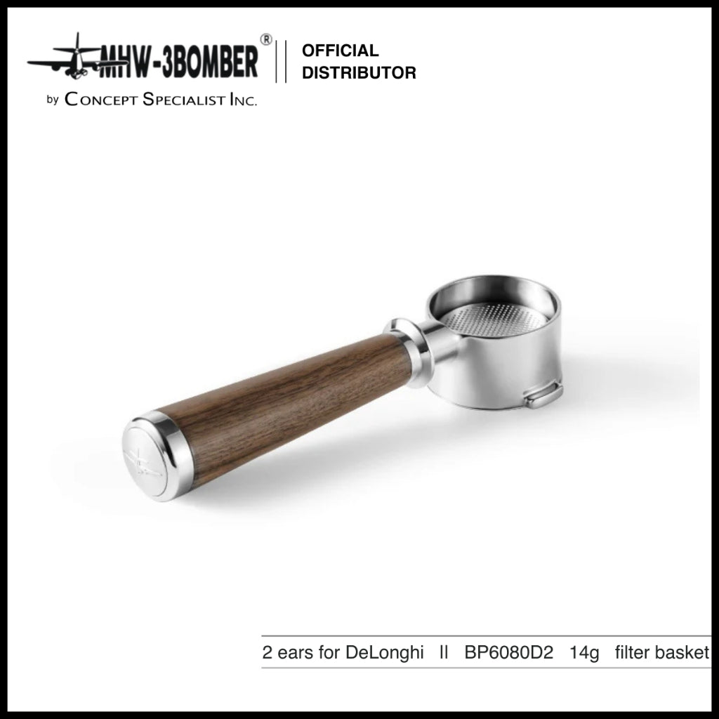 MHW-3BOMBER Bottomless 2 ears Portafilter for DeLonghi EC200/EC221/EC330/EC152/EC0310 51mm BP6080D2