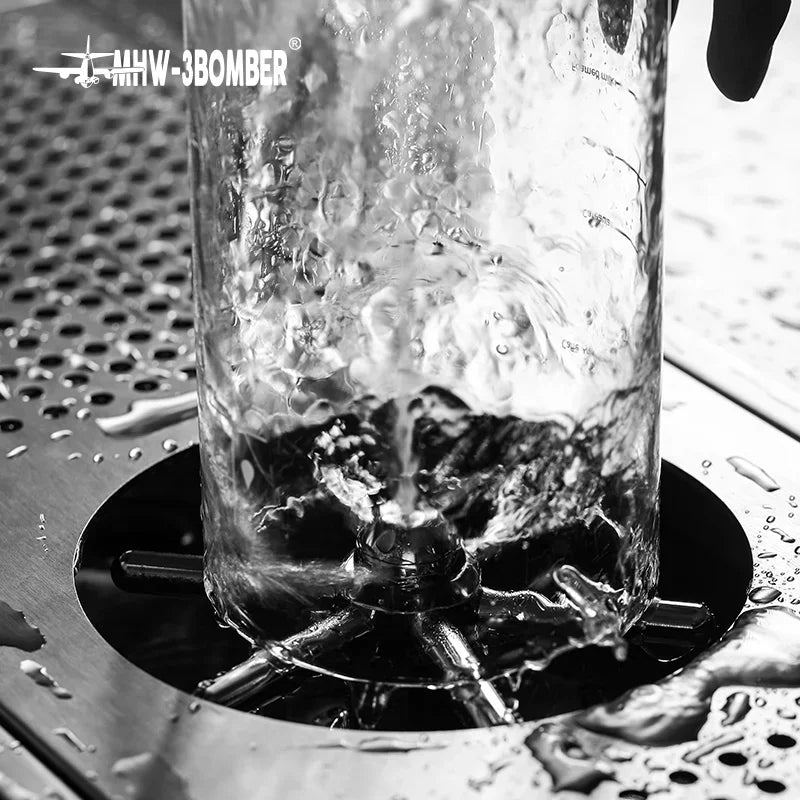 MHW-3BOMBER Embedded Stainless Steel Cup Rinser Glass/Pitcher Counter Mount - CW5425