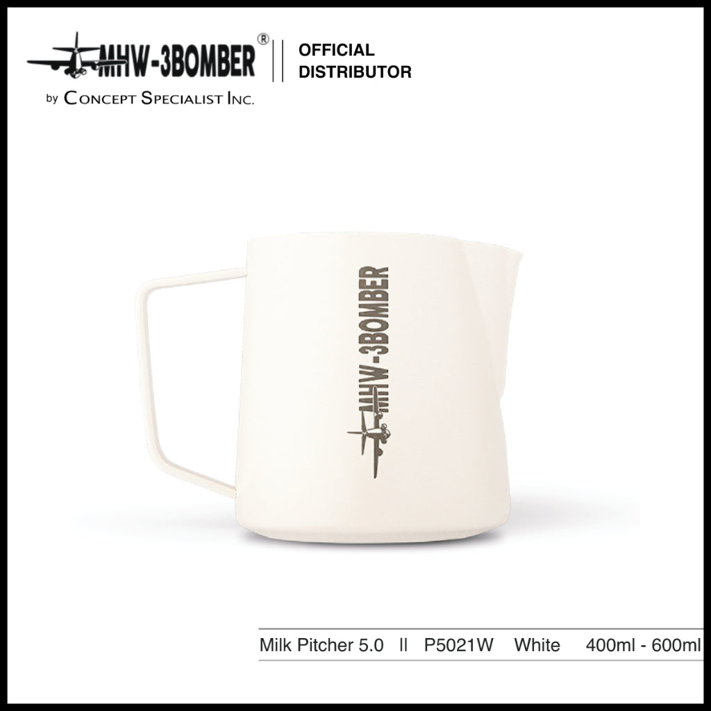 MHW-3BOMBER Latte Art Milk Frothing Pitcher 5.0 White