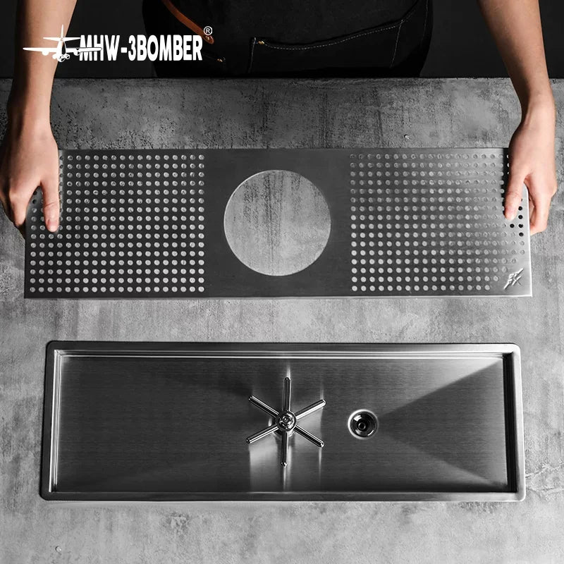 MHW-3BOMBER Embedded Stainless Steel Cup Rinser Glass/Pitcher Counter Mount - CW5425