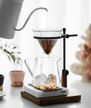 MHW-3BOMBER ELF Glass Coffee Dripper Transparent Borosilicate Pour Over Coffee Filter V60 Style