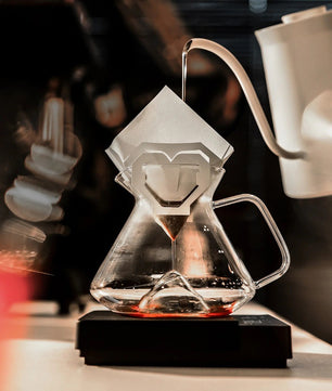 MHW-3BOMBER Hill Coffee Server 600ml Borosilicate Glass Pour Over Coffee Carafe G6789T