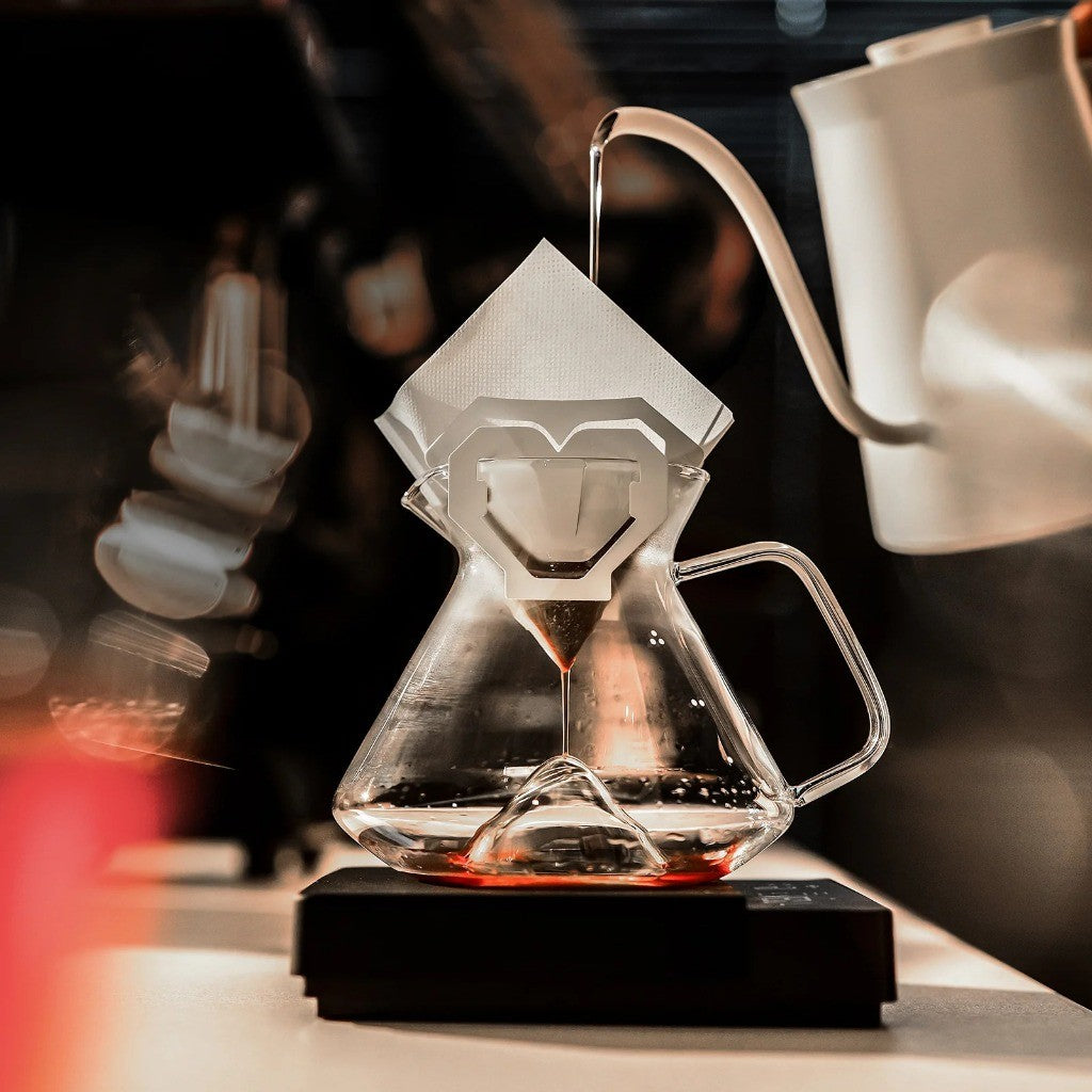 MHW-3BOMBER Hill Coffee Server 600ml Borosilicate Glass Pour Over Coffee Carafe G6789T