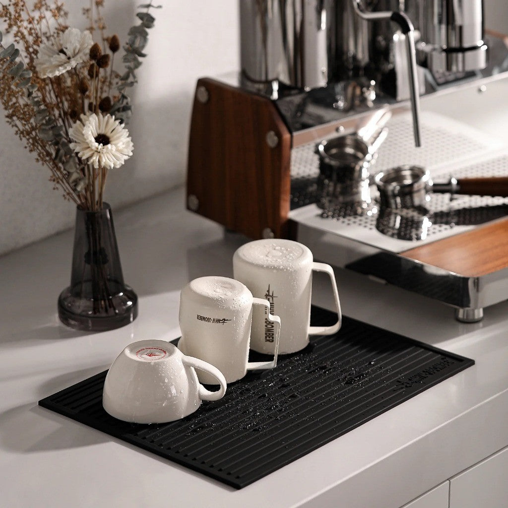 MHW-3BOMBER Coffee Bar Silicone Dish Drying Pad Black 400*300mm - SP5326B