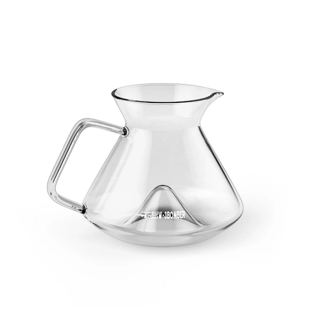 MHW-3BOMBER Hill Coffee Server 600ml Borosilicate Glass Pour Over Coffee Carafe G6789T