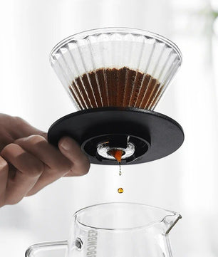 MHW-3BOMBER ELF Glass Coffee Dripper Transparent Borosilicate Pour Over Coffee Filter V60 Style