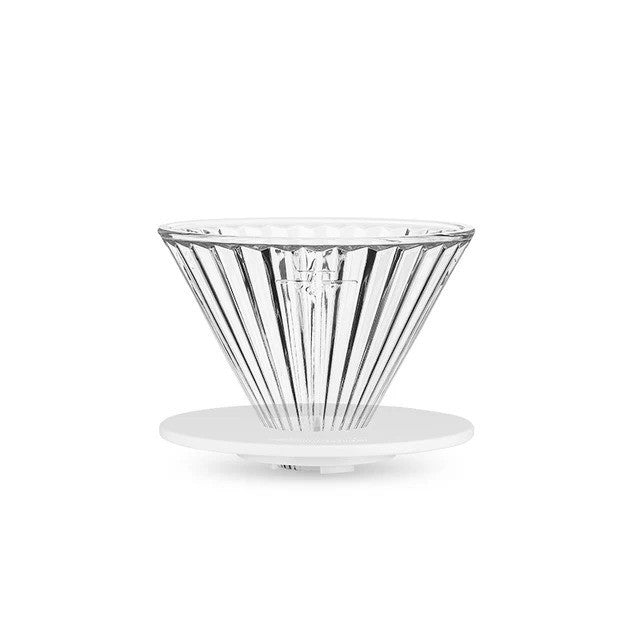 MHW-3BOMBER ELF Glass Coffee Dripper Transparent Borosilicate Pour Over Coffee Filter V60 Style
