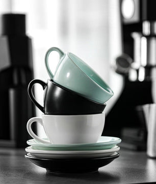 MHW-3BOMBER Ceramic Coffee Cup 280ml | Premium Barista Latte Mug Thick Wall