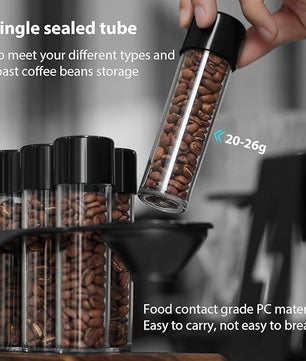 MHW-3BOMBER Coffee Energy Tube Set Single Dose Coffee Bean Storage Airtight Canister C5152