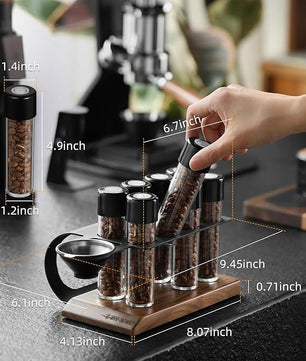 MHW-3BOMBER Coffee Energy Tube Set Single Dose Coffee Bean Storage Airtight Canister C5152
