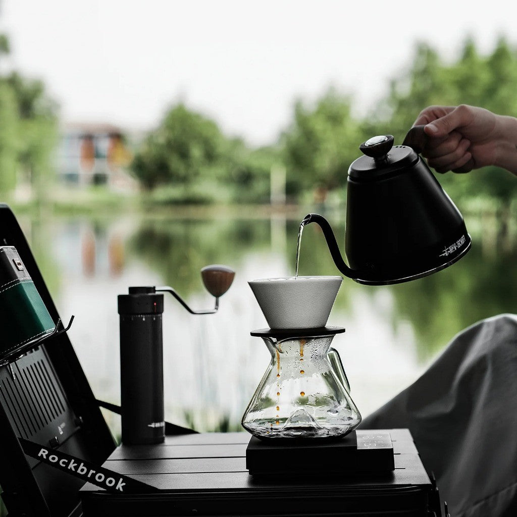 MHW-3BOMBER Hill Coffee Server 600ml Borosilicate Glass Pour Over Coffee Carafe G6789T