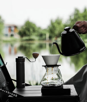 MHW-3BOMBER Hill Coffee Server 600ml Borosilicate Glass Pour Over Coffee Carafe G6789T