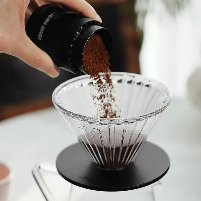 MHW-3BOMBER ELF Glass Coffee Dripper Transparent Borosilicate Pour Over Coffee Filter V60 Style