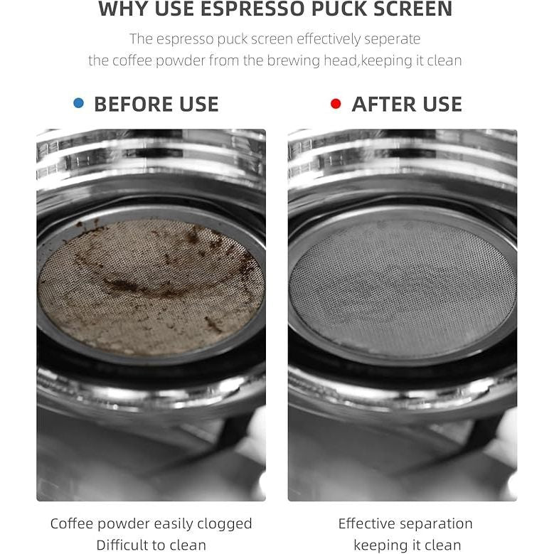 MHW-3BOMBER Portafilter Puck Screen 58.5mm for Even Espresso Extraction