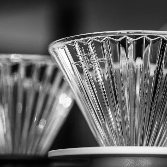 MHW-3BOMBER ELF Glass Coffee Dripper Transparent Borosilicate Pour Over Coffee Filter V60 Style